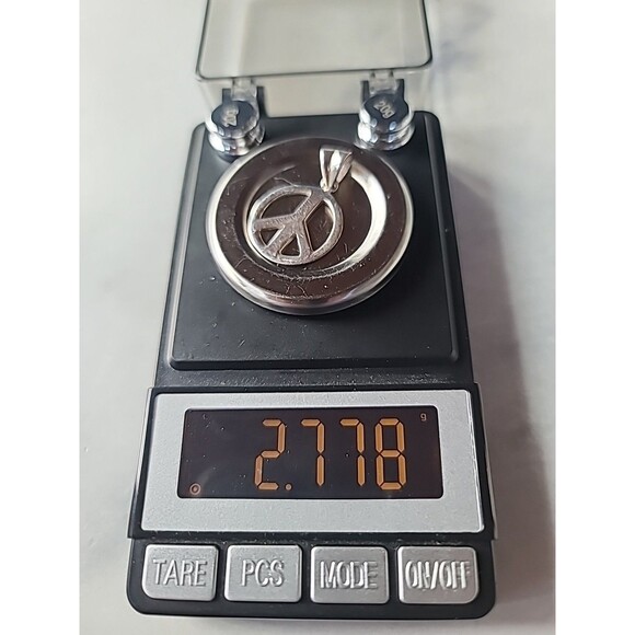 925 Sterling Silver Peace Sign Pendant Vintage - Picture 10 of 10